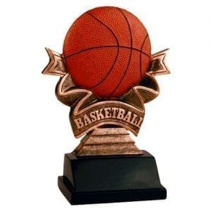 Basketball Ribbon Resin Trophies