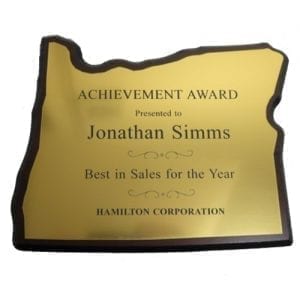 Economy Oregon Shaped Plaques